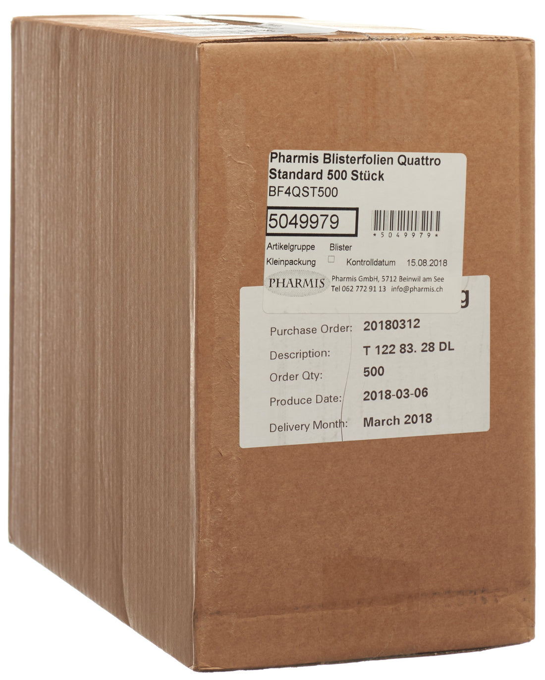 PHARMIS Feuilles Blister Quattro Standard 500 Pièces | Hygiène &amp; Soin