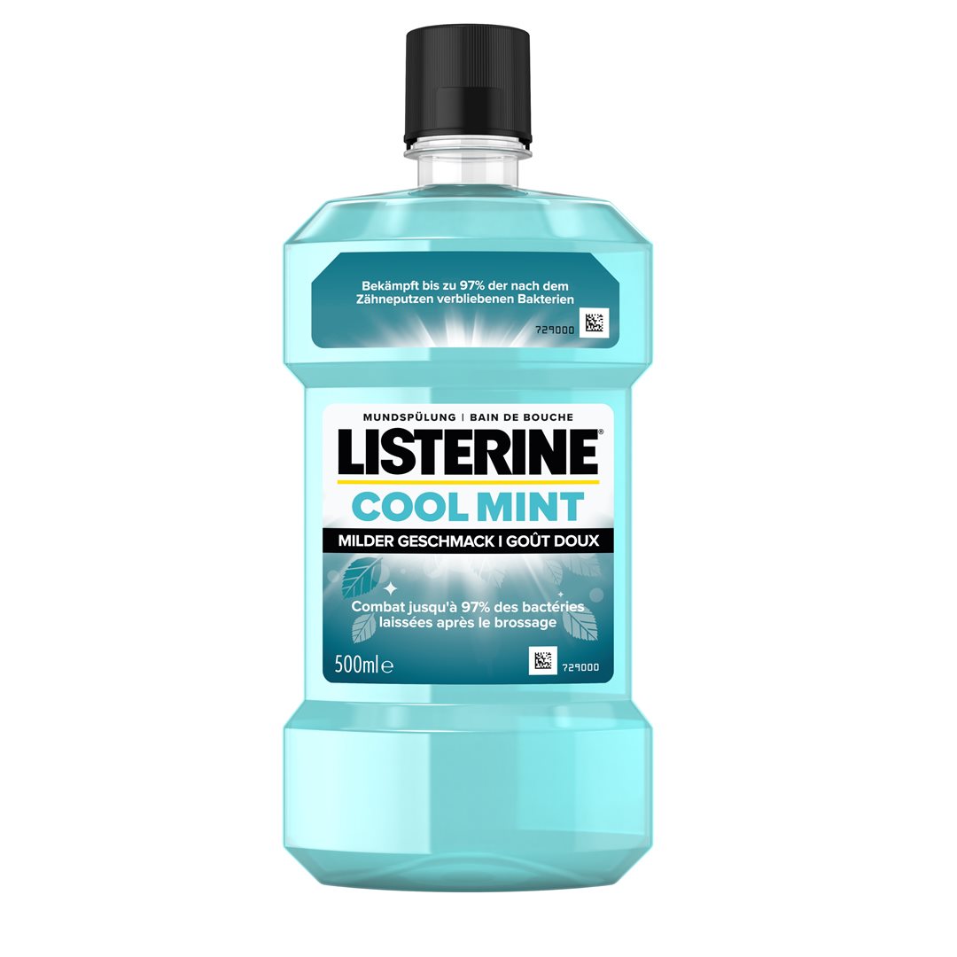 Listerine Coolmint Bain de Bouche Doux 500 ml | Haleine Fraîche