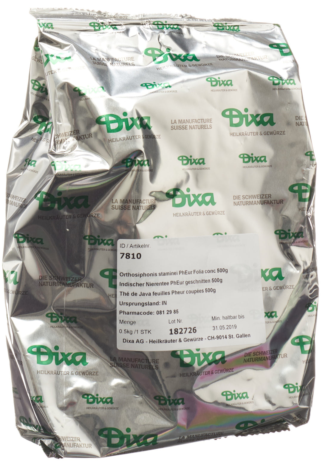 DIXA Thé de Java feuilles coupées - Digestion &amp; Bien-être | 500 g