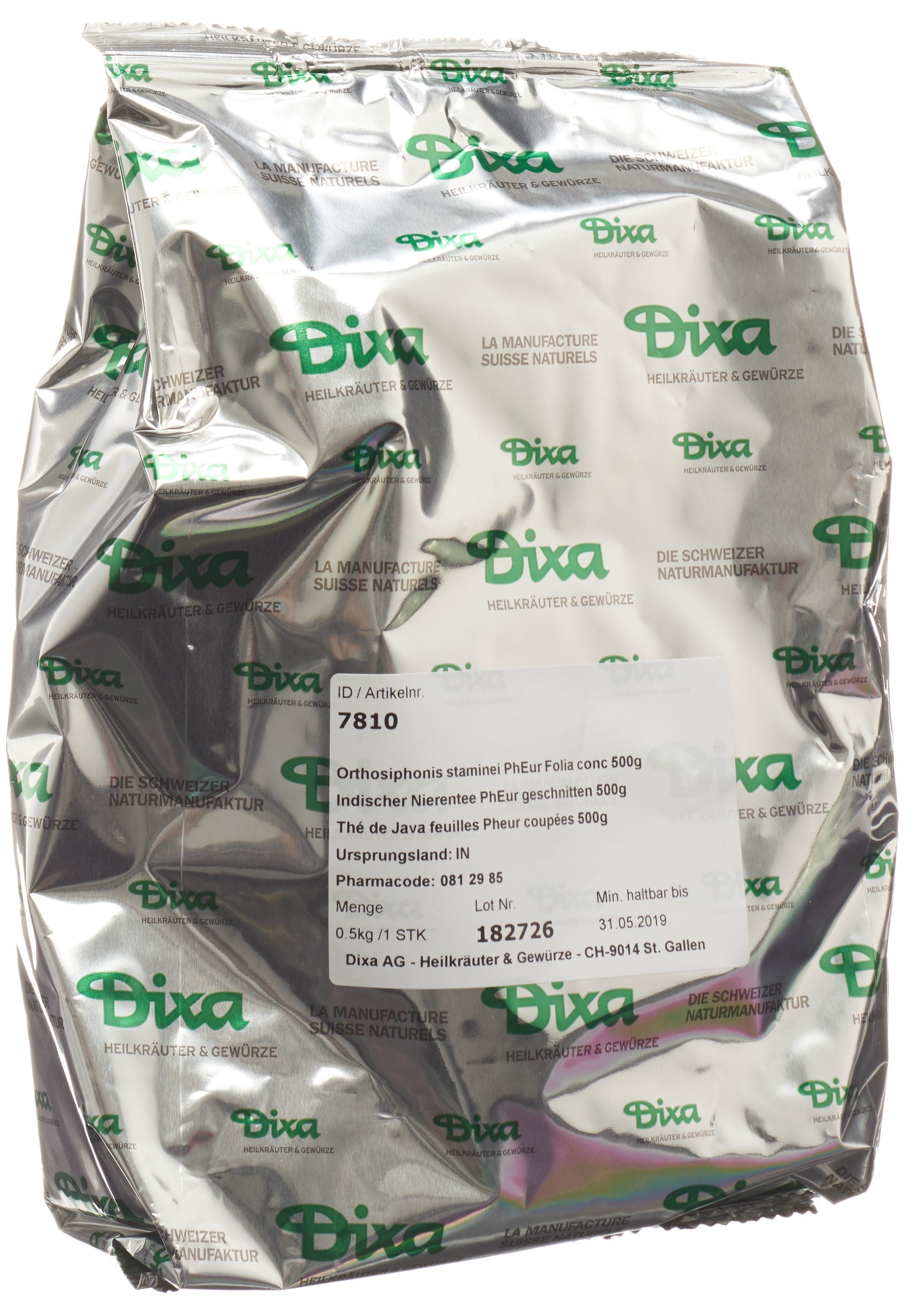DIXA Thé de Java feuilles coupées - Digestion &amp; Bien-être | 500 g