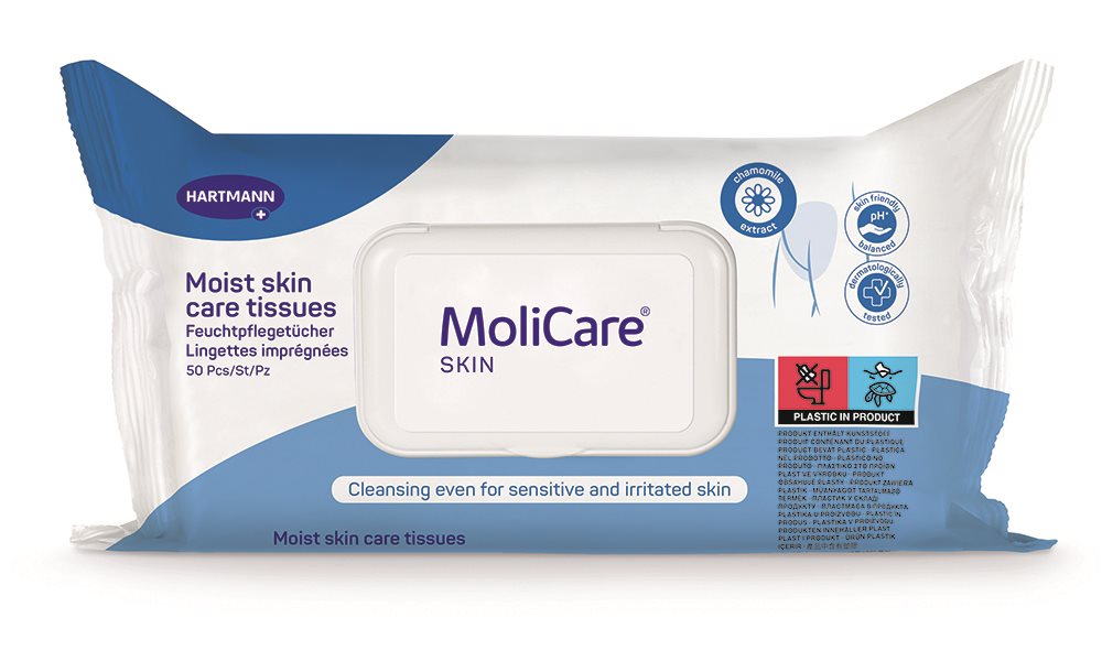 MOLICARE Skin Lingettes Nettoyantes Douces 50 Pièces