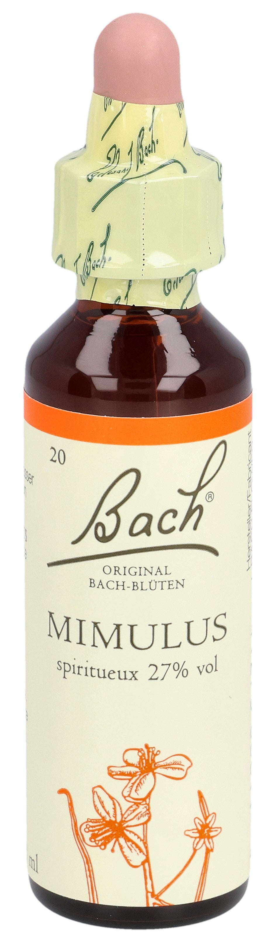 Fleurs de Bach Original Mimulus N°20 Calme &amp; Sérénité 20 ml