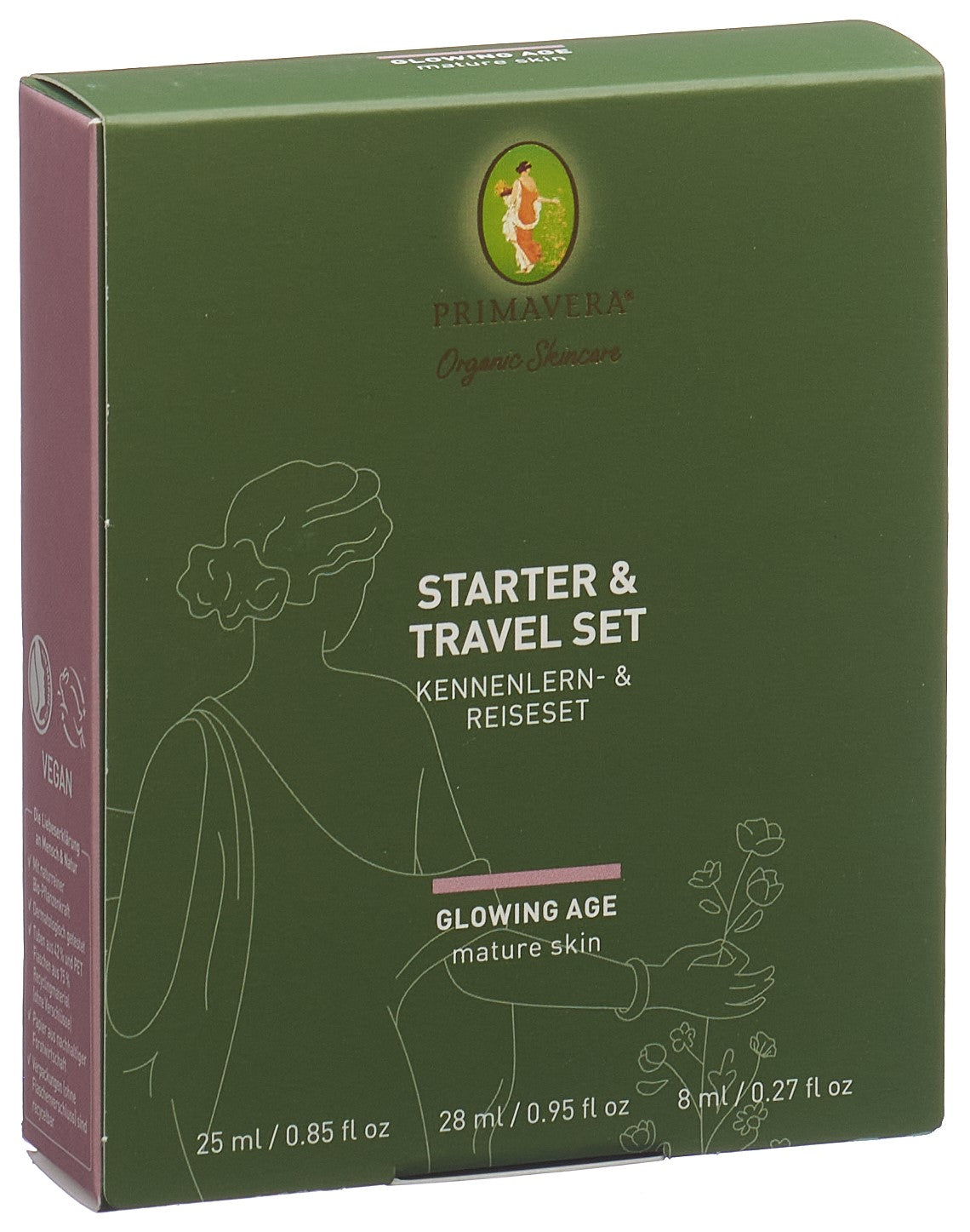 PRIMAVERA Soin Anti-Âge Éclat Coffret Découverte &amp; Voyage | 3 Pièces