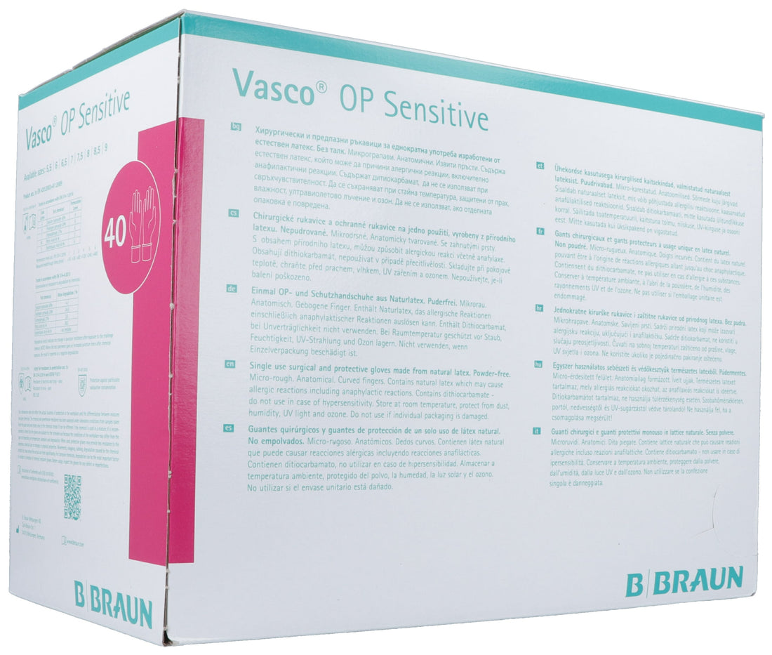 VASCO OP SENSITIVE gant Gr6.0 stérile lat 40 paire