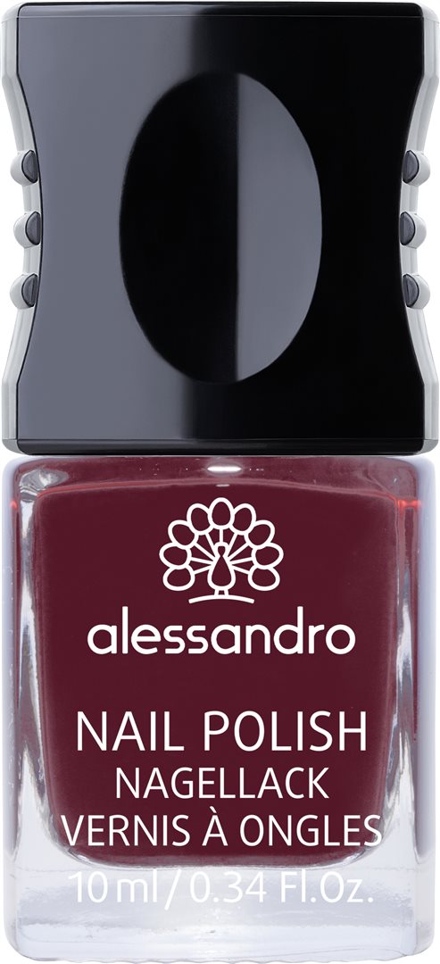 ALESSAN Vernis à Ongles Rouge Noir 905 Soin &amp; Couleur | Longue Tenue