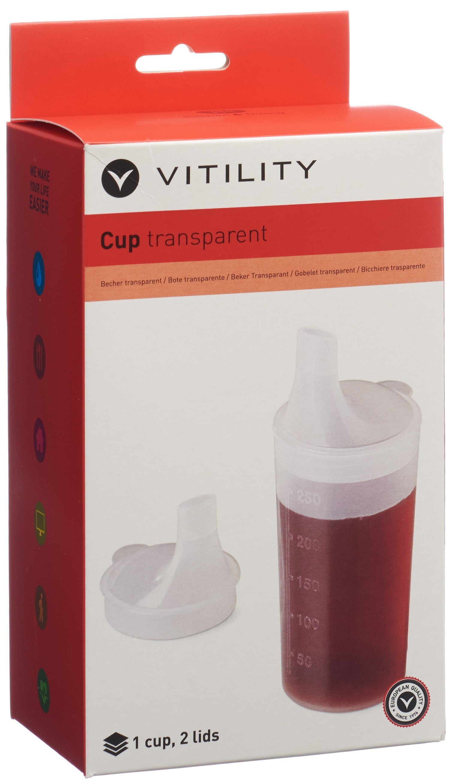 VITILITY gobelet transparent