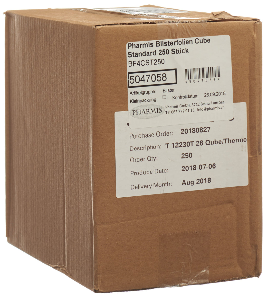 PHARMIS Cube Standard | Feuilles Blister 250 Pièces | Soin Essentiel