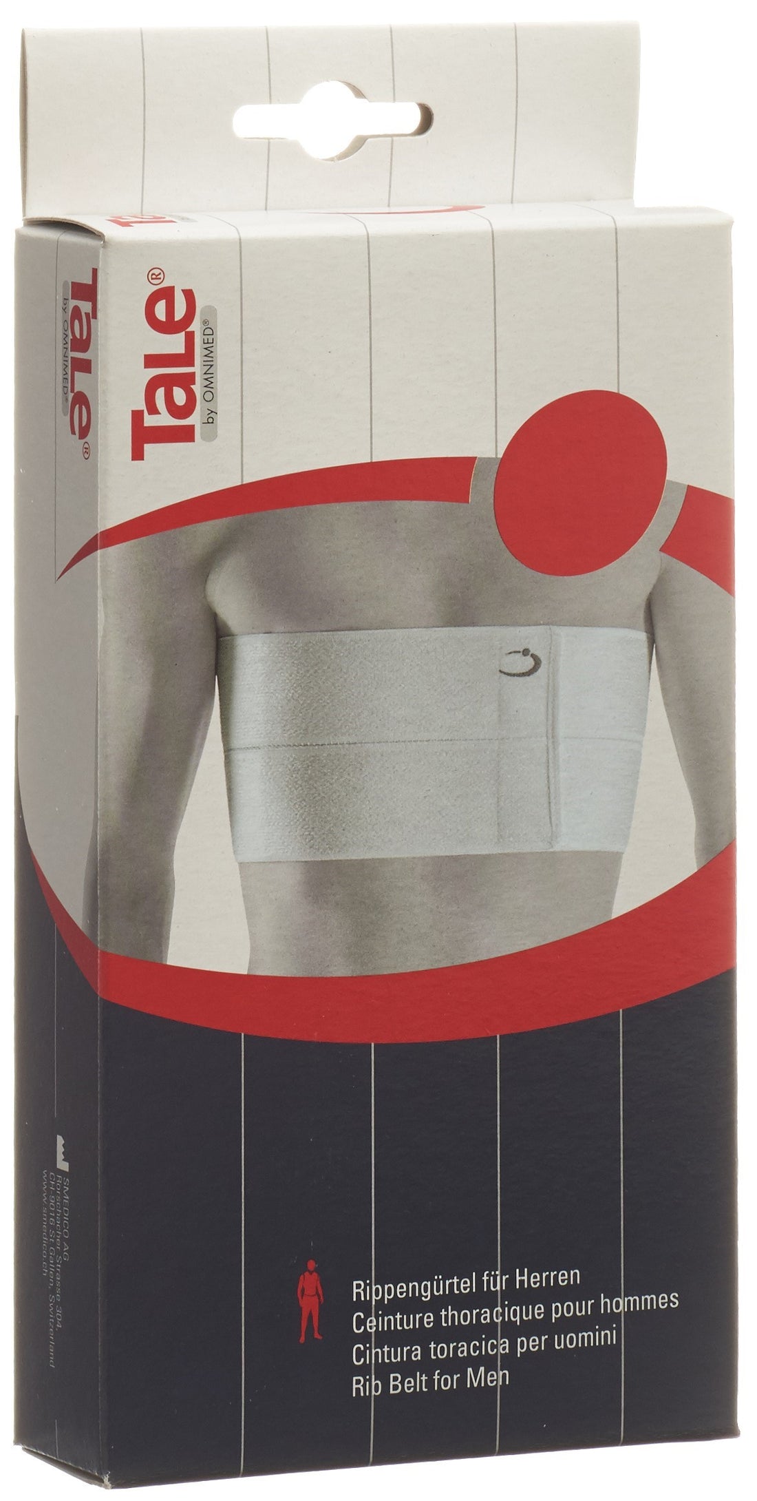 TALE Bandage Thoracique 15cm Hommes Soutien &amp; Confort | Blanc