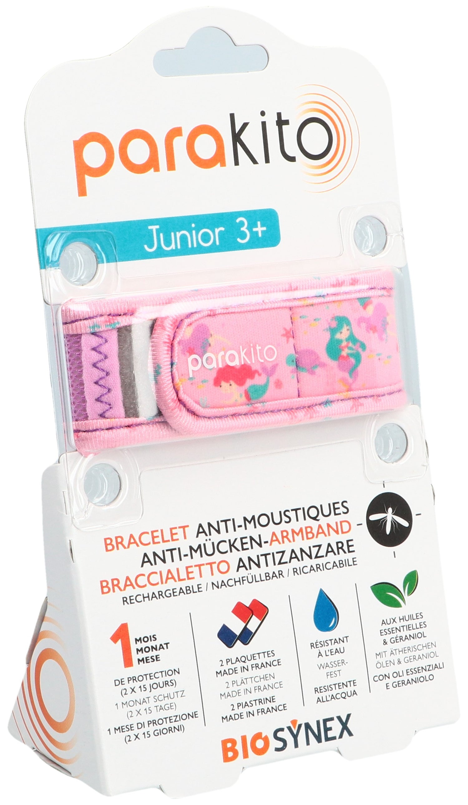 PARAKITO Bracelet Junior Sirènes Anti-Moustiques | Protection 2 Mois