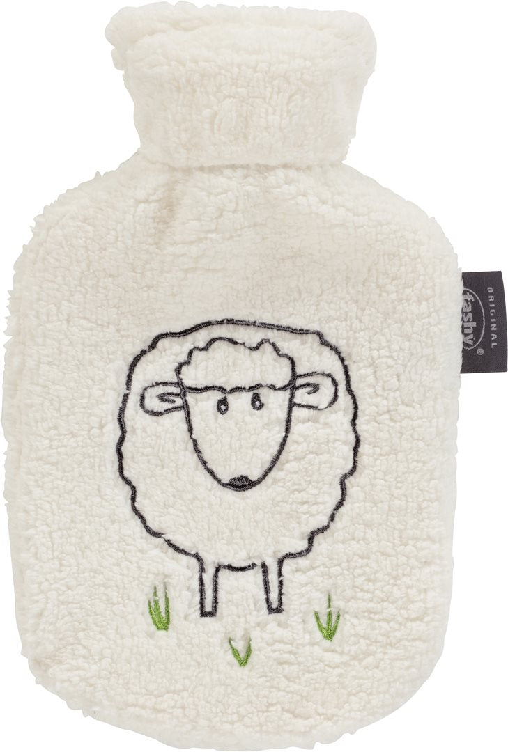 FASHY Bouillotte Enfant 0.8 L Housse Mouton Dolly Douce Chaleur | Confort Bébé