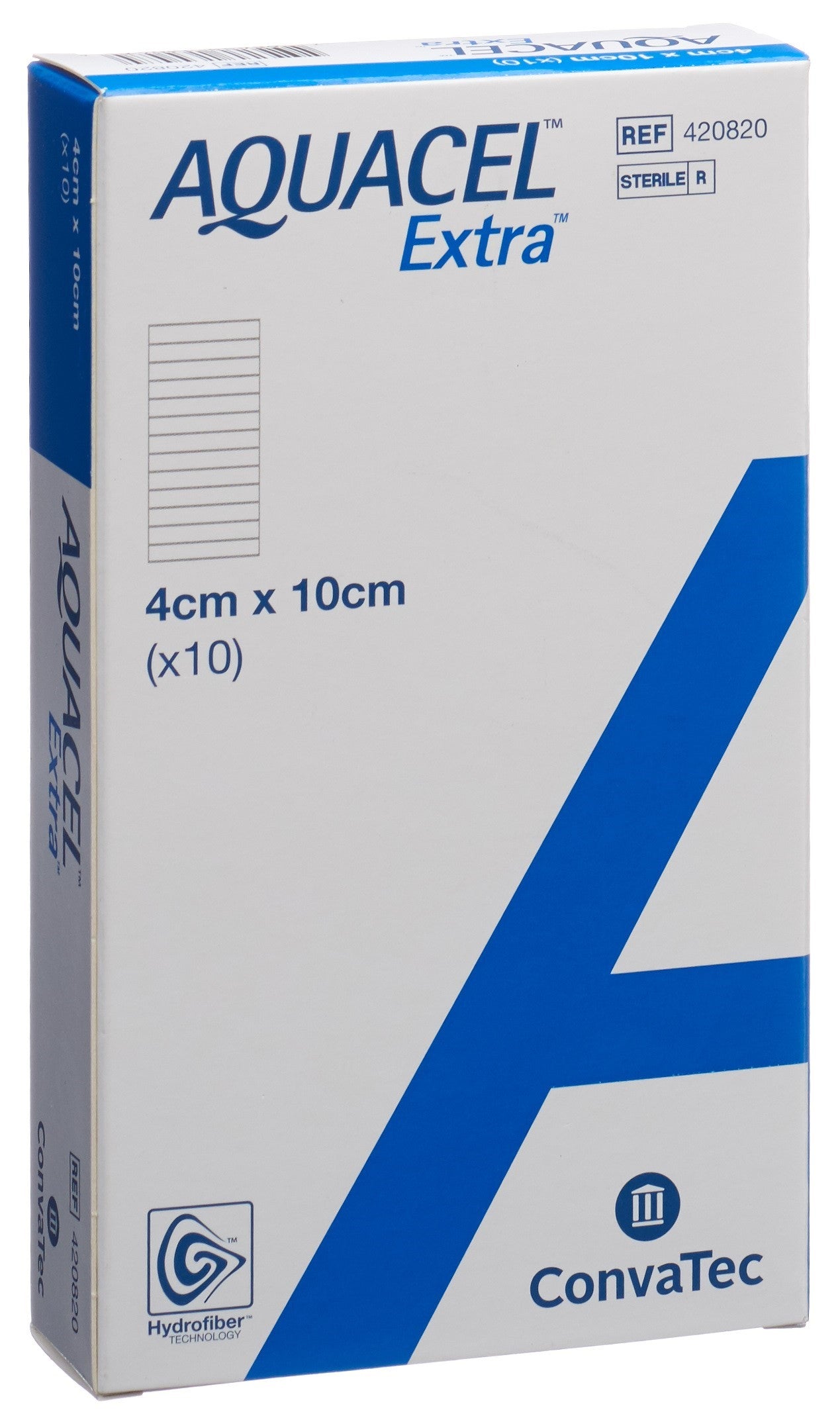 AQUACEL EXTRA Pansement Hydrofiber Soin Plaie | 4 x 10 cm 10 Pièces