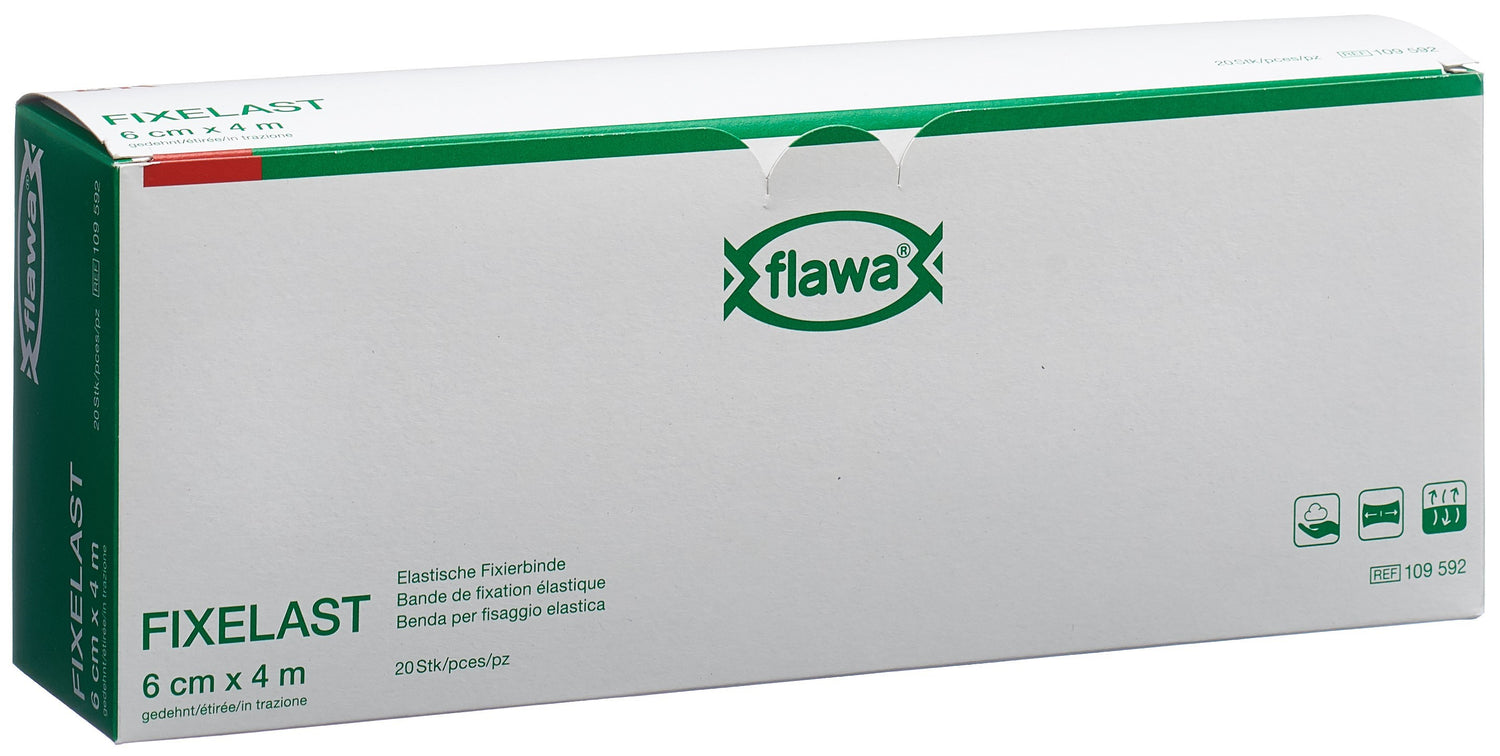 FLAWA Fixelast Bande Gaze 6cmx4m Cellux 20 Pièces | Soin Blessure