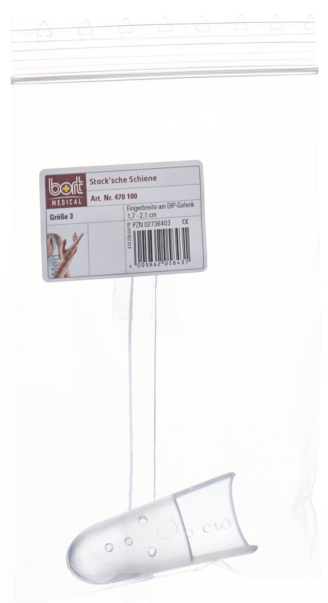 BORT Schiene Gr3 Transparent - Orthèse de stabilisation | 1 pièce