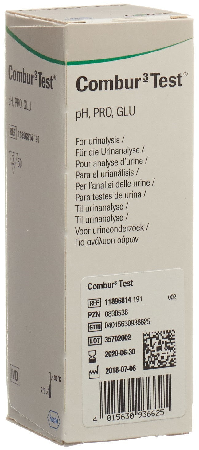 Combur 3 Test Bandelettes Diabète 50 Pièces | Précis