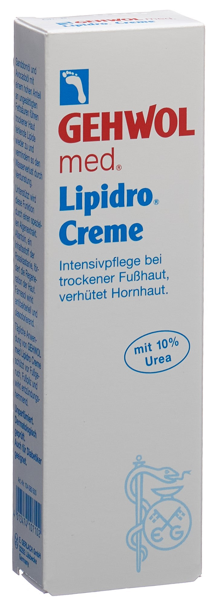 GEHWOL med Lipidro Crème 10% Urée Soin Intense | Tube 75 ml