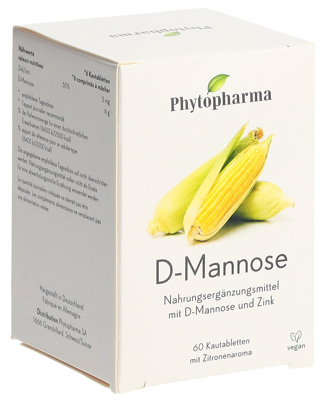 PHYTOPHARMA D-Mannose 60 comprimés à croquer | Prévention Infections Urinaires