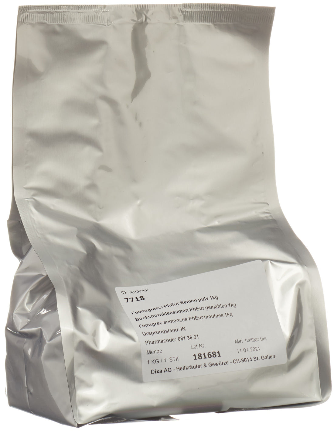DIXA Fenugrec Bio Semences Moulues Bio 1 kg | Complément Alimentaire