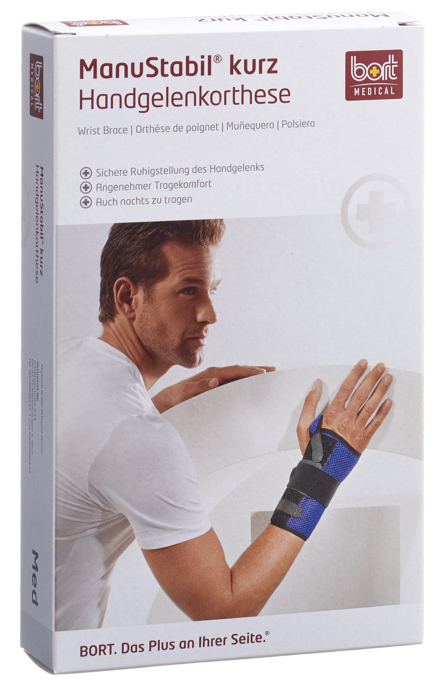 BORT MANUSTABIL Orthèse Main Courte Droite Noir Soutien Stabilisateur | Taille L