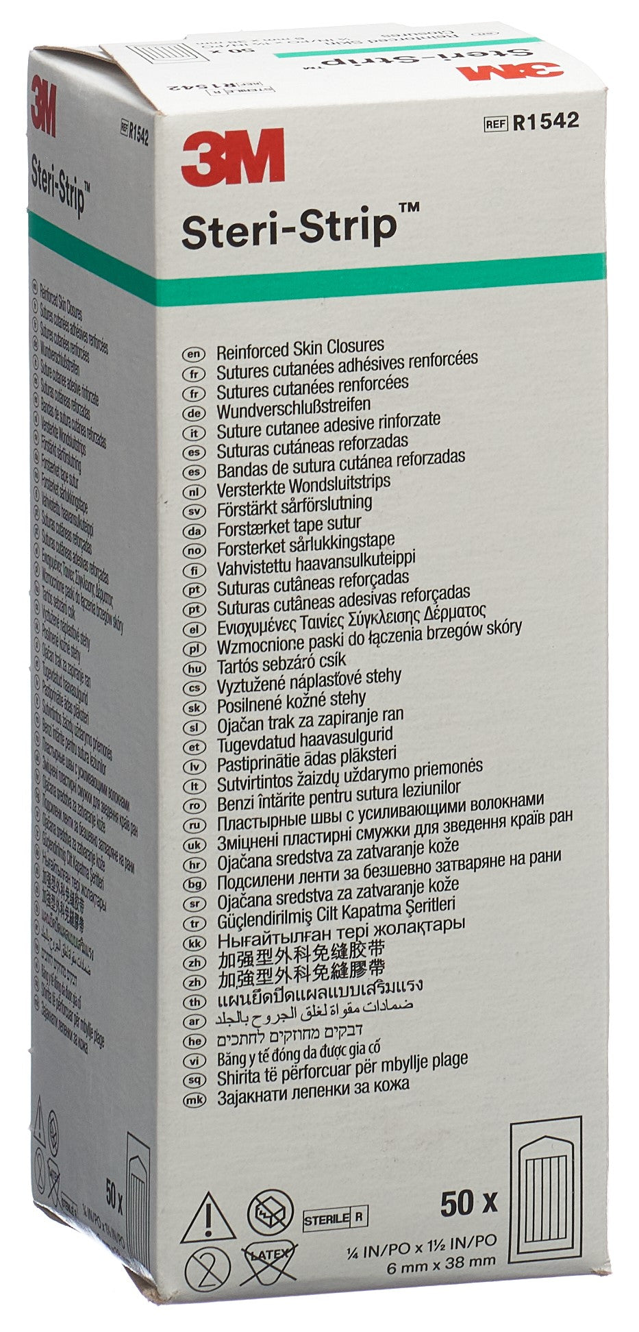 3M STERI STRIP 6x38mm blanc renfor (nv) 50 x 6 pce