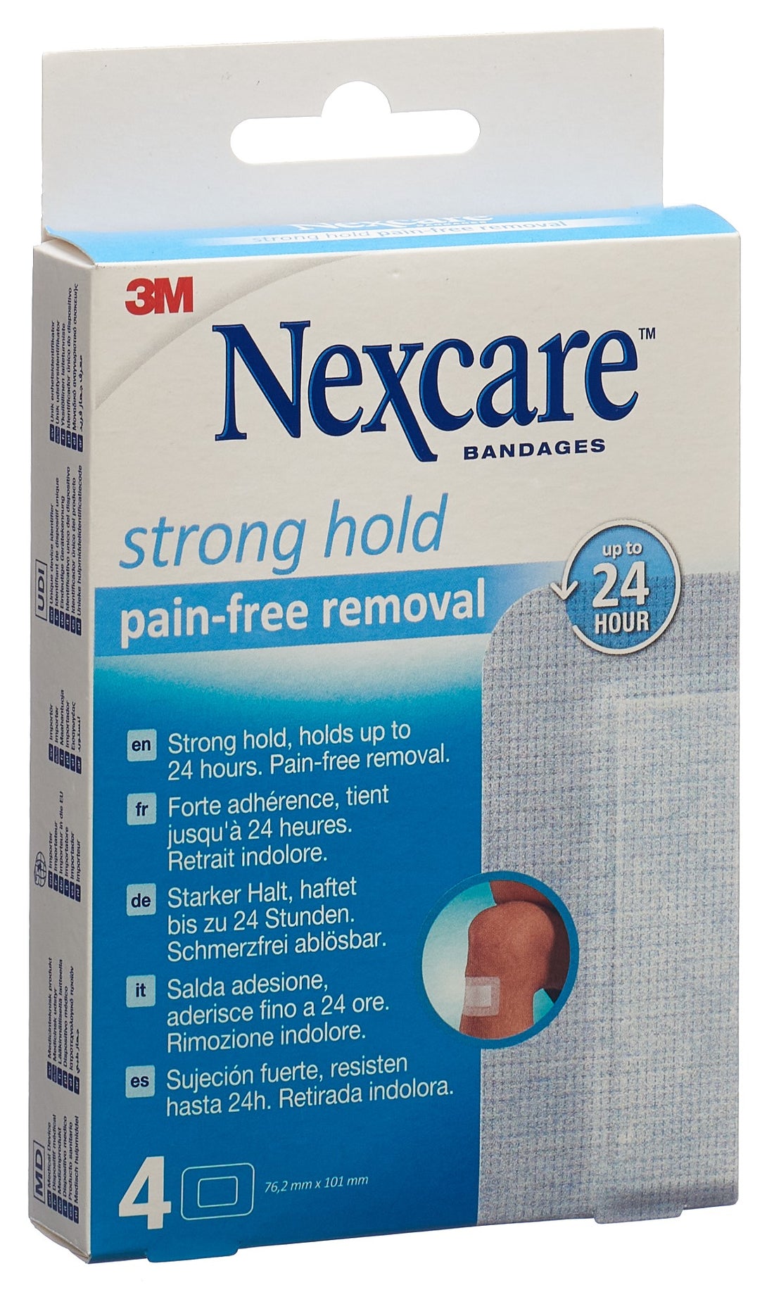3M NEXCARE Strong Hold Pads 76.2x101mm 4 pce