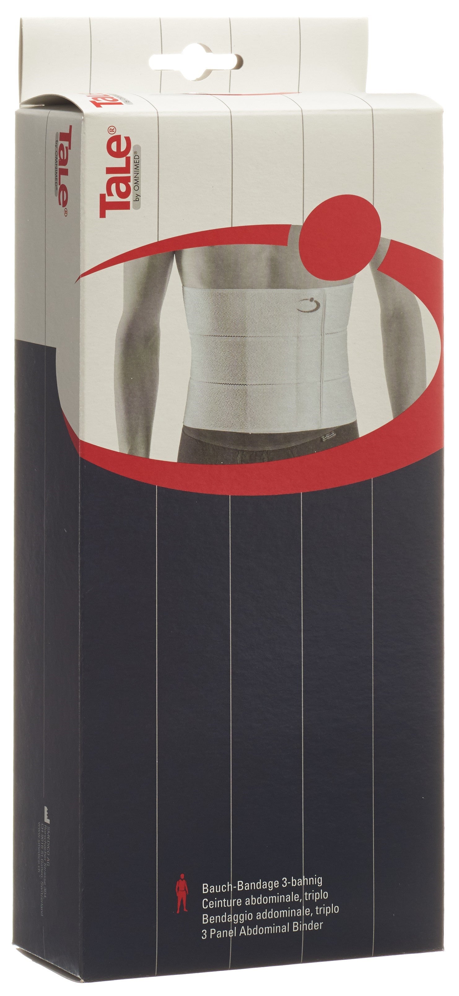 TALE Ceinture Abdominale 22.5 cm 111-150 cm 3 Bandes Blanc Confort