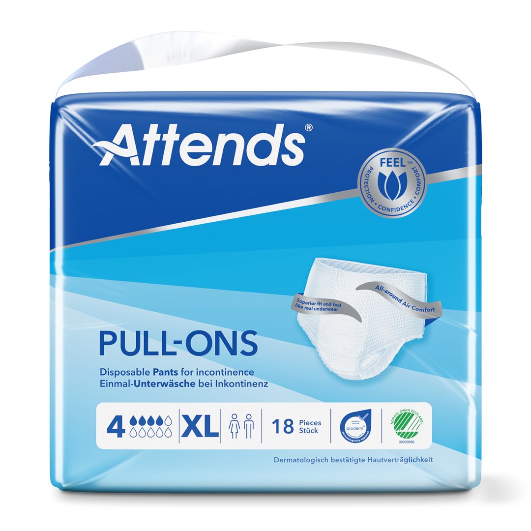 ATTENDS Pull-Ons Taille 4 XL Lot de 18 | Protection Sûre