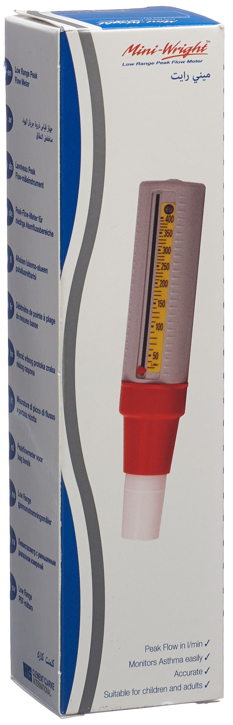 Clarke Mini-Wright Débitmètre Peak Flow 30-400 L/min | Médical