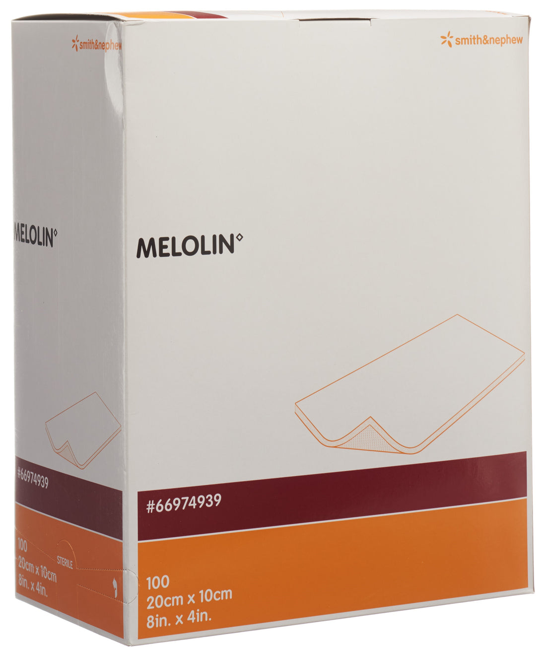 MELOLIN Compresses Absorbantes Stériles 10x20cm | Lot de 100
