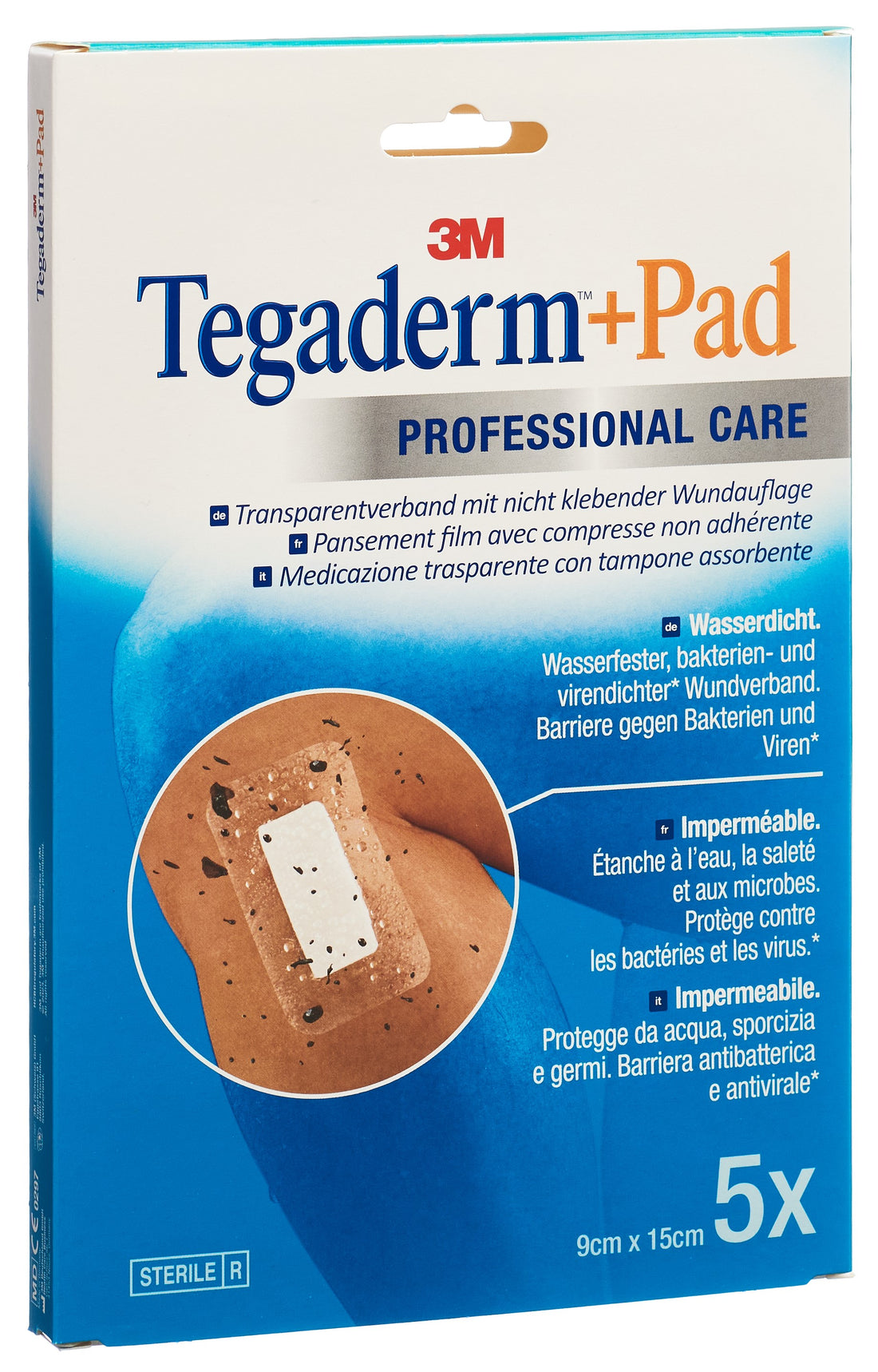 3M TEGADERM+PAD 9x15cm compres 4.5x10cm(n) 5 pce
