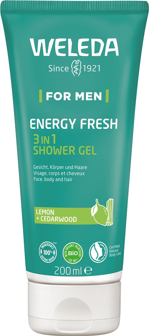 WELEDA FOR MEN 3en1 shower gel energy fresh 200 ml