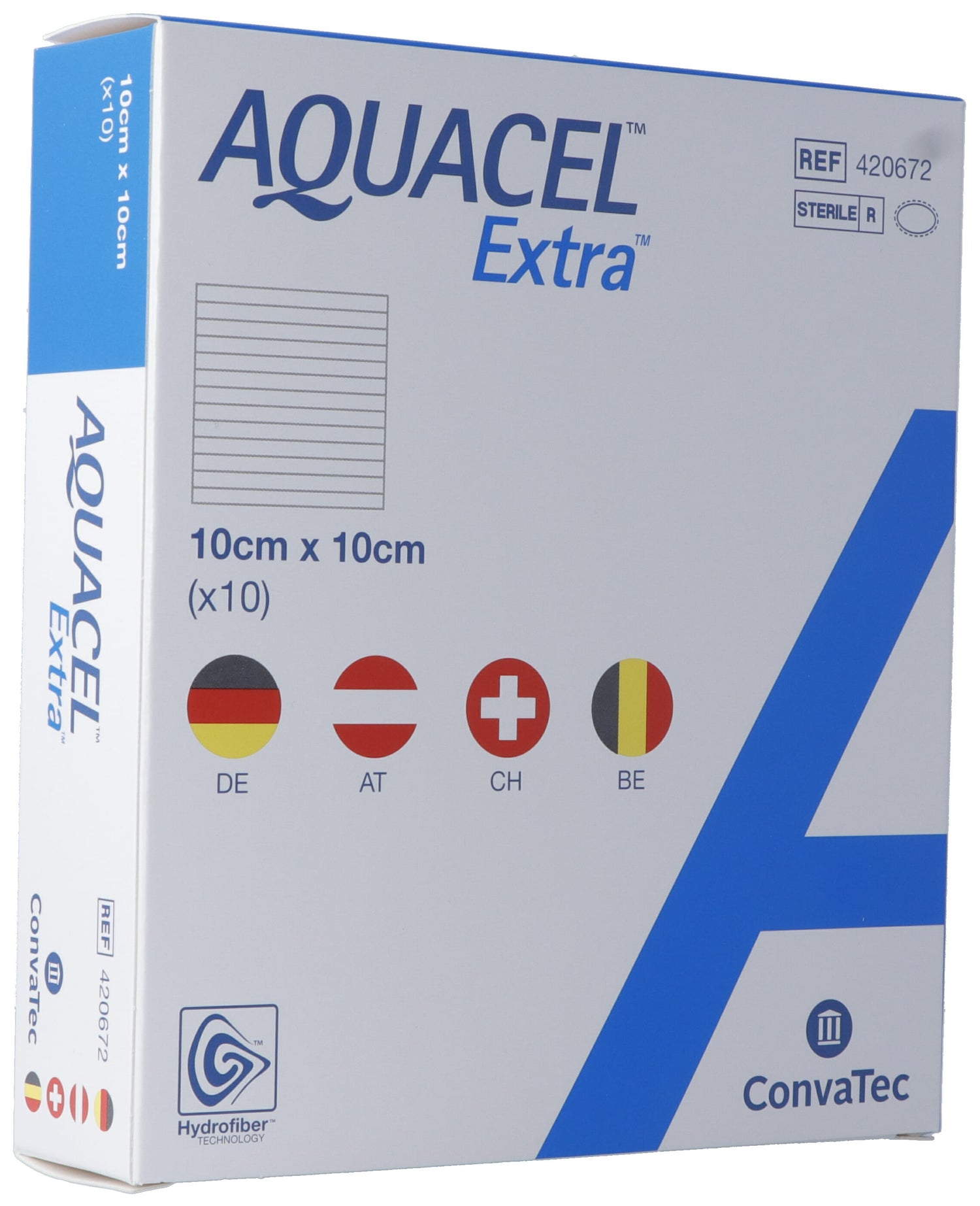 AQUACEL EXTRA Pansement Hydrofiber Cicatrisation 10 x 10 cm 10 pièces
