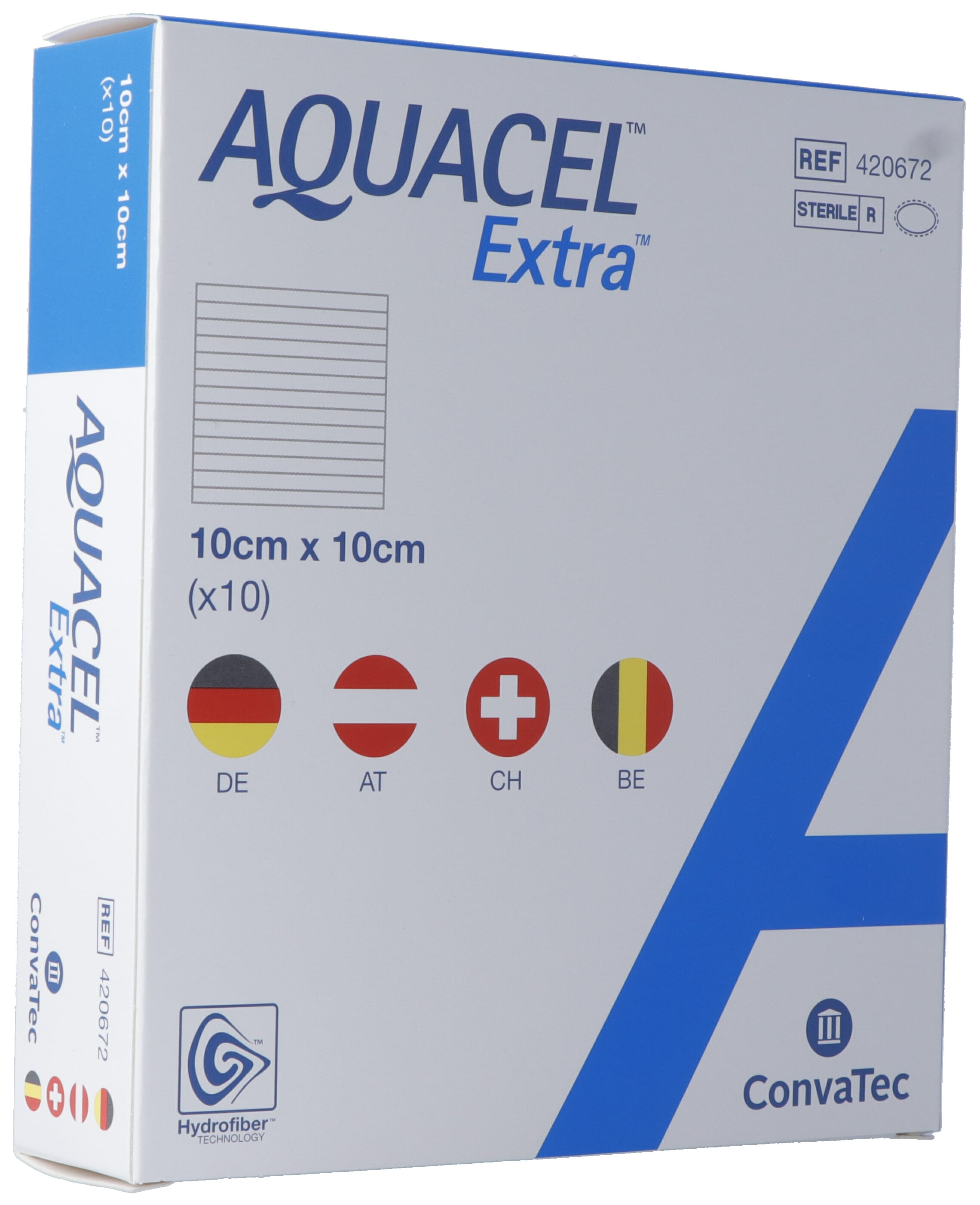 AQUACEL EXTRA Pansement Hydrofiber Cicatrisation 10 x 10 cm 10 pièces