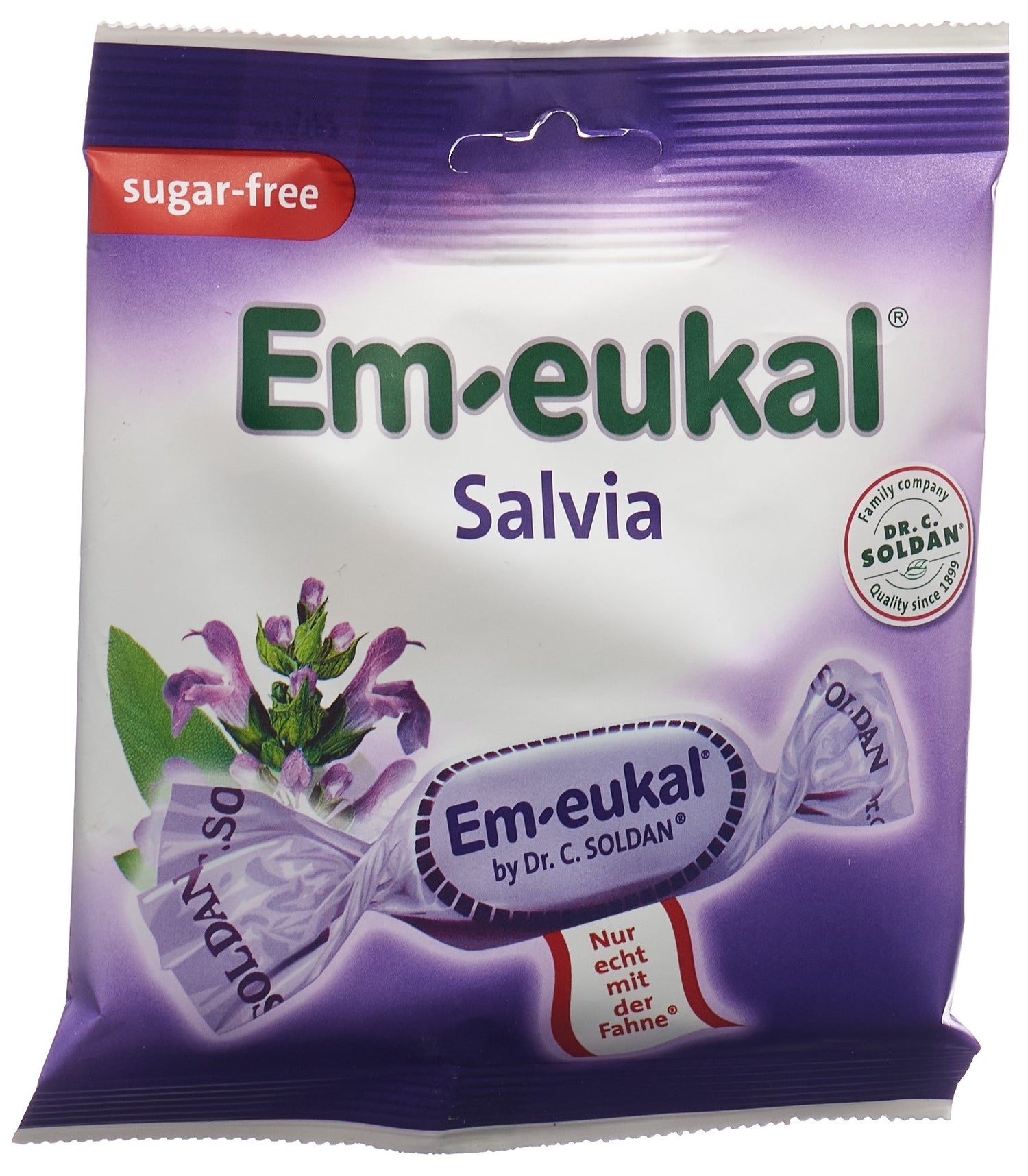 Soldan Em-Eukal Salvia sans sucre 50 g | Soulage gorge