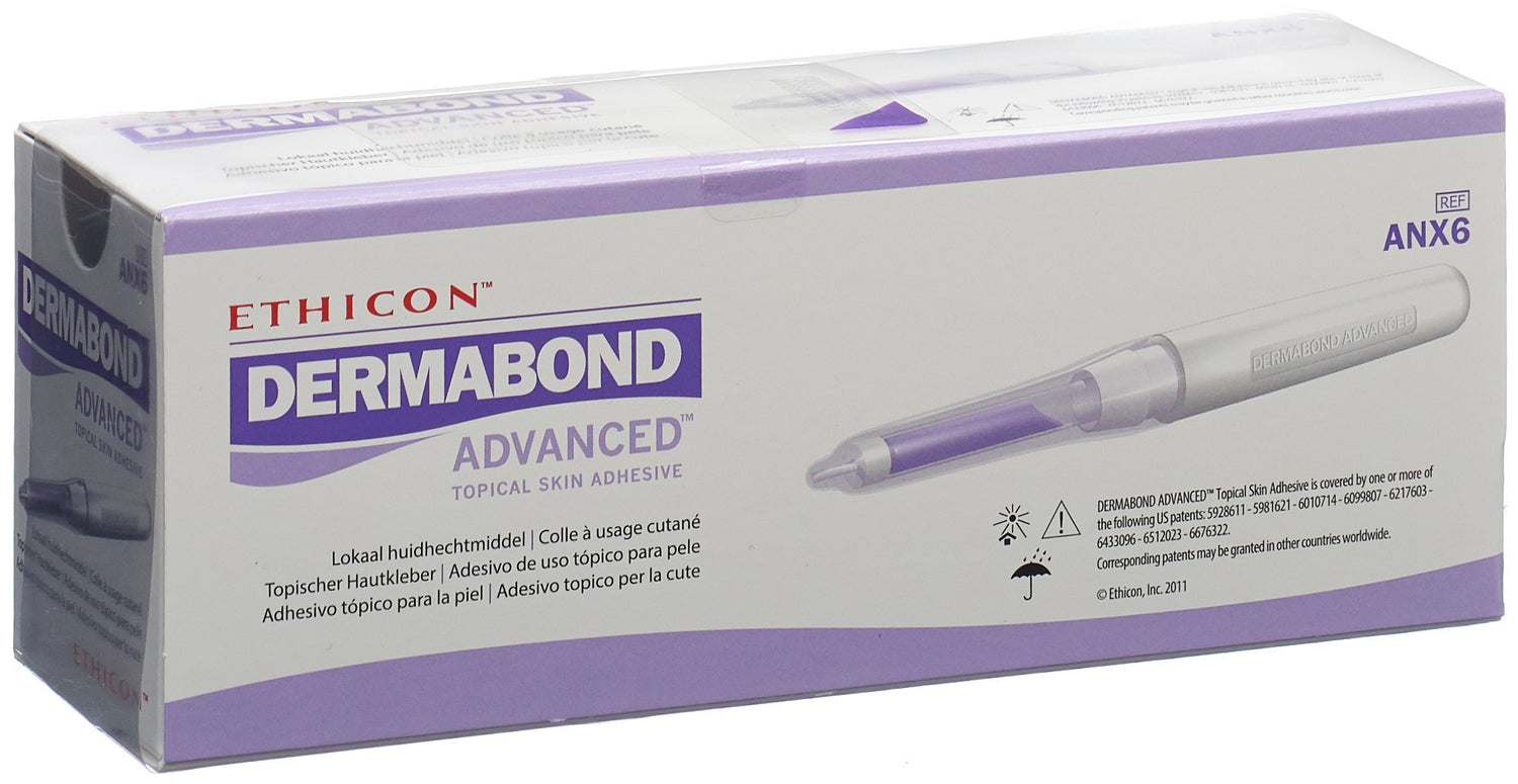 DERMABOND Advanced Colle Cutanée Cicatrisation Rapide | 6 Ampoules 0.7 ml