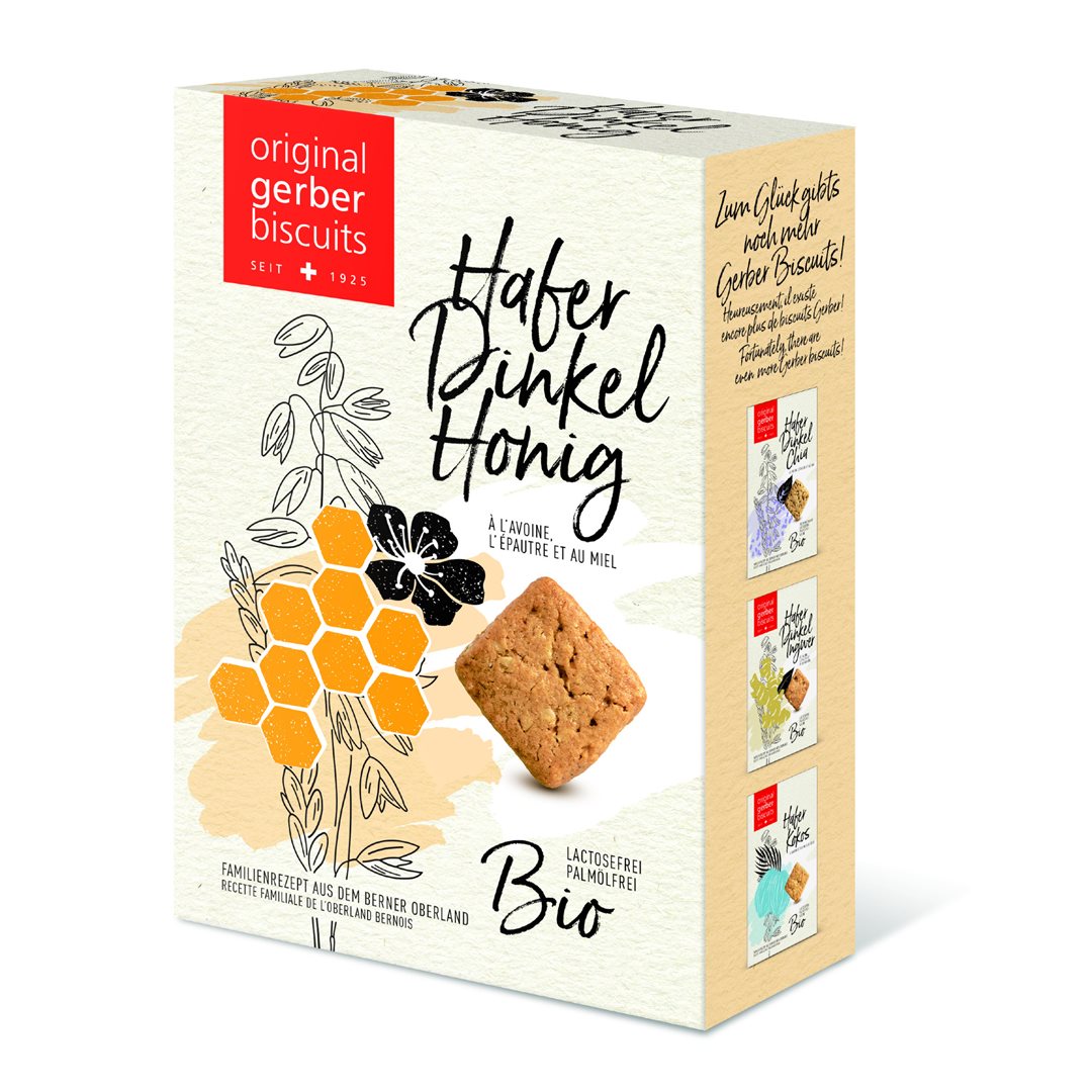 GERBER Biscuits Avoine Épeautre Miel Bio 160g | Goût Délicieux