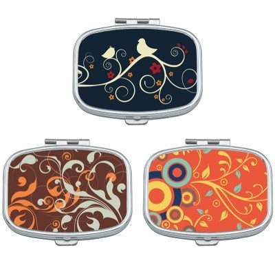 SAHAG Pilulier Fancy Rectangulaire 2 Compartiments | Organisateur Quotidien