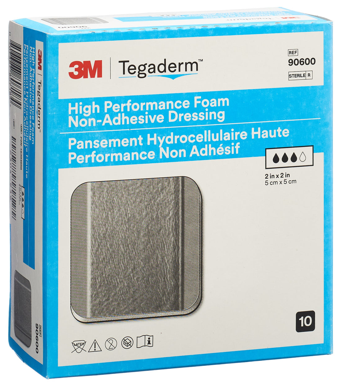 3M TEGADERM HP FOAM comp mou 5.1x5.1cm n ad 10 pce
