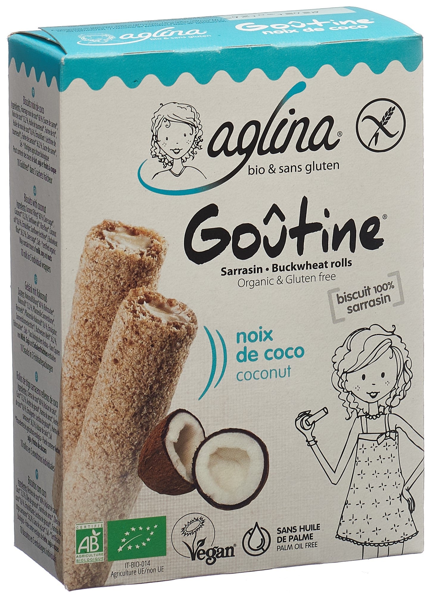 AGLINA goûtine noix de coco bio 125 g