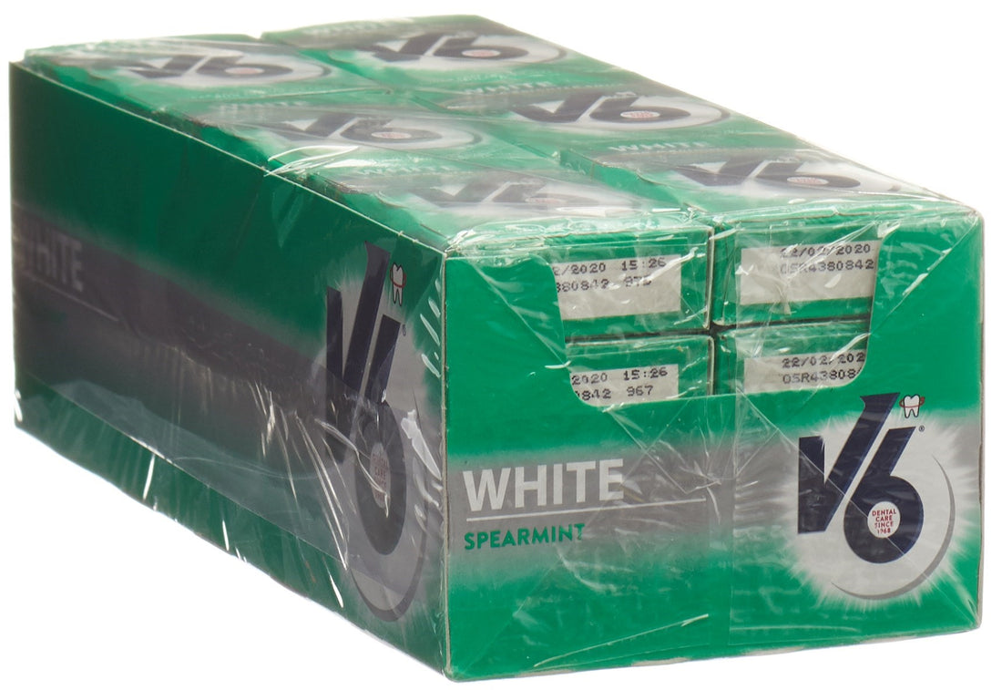 V6 White chewing gum Spearmint (