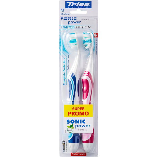 TRISA SonicPower Brossettes Dentaires Recharge DUO 2 Pièces | Nettoyage Profond