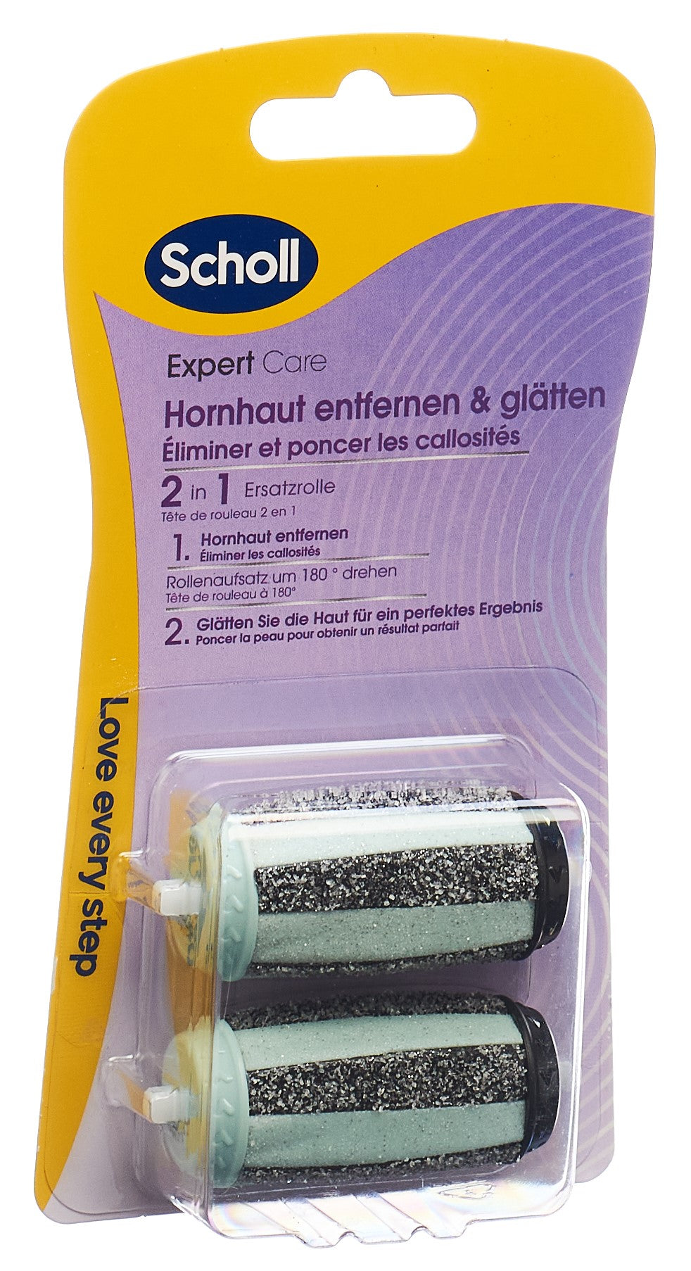 Scholl Expert Care Pedi Roule 2 en 1 Soin Pieds | 2 Pièces