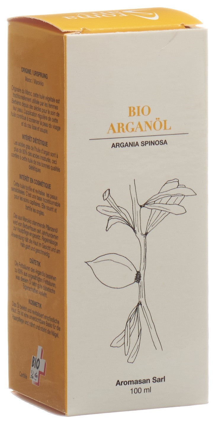 AROMASAN Huile Végétale Argan Bio 100 ml - Soin Visage &amp; Corps