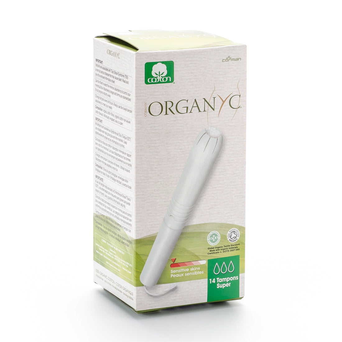 ORGANYC Tampons Super avec Applicateur 14 Pièces | Confort Absolu