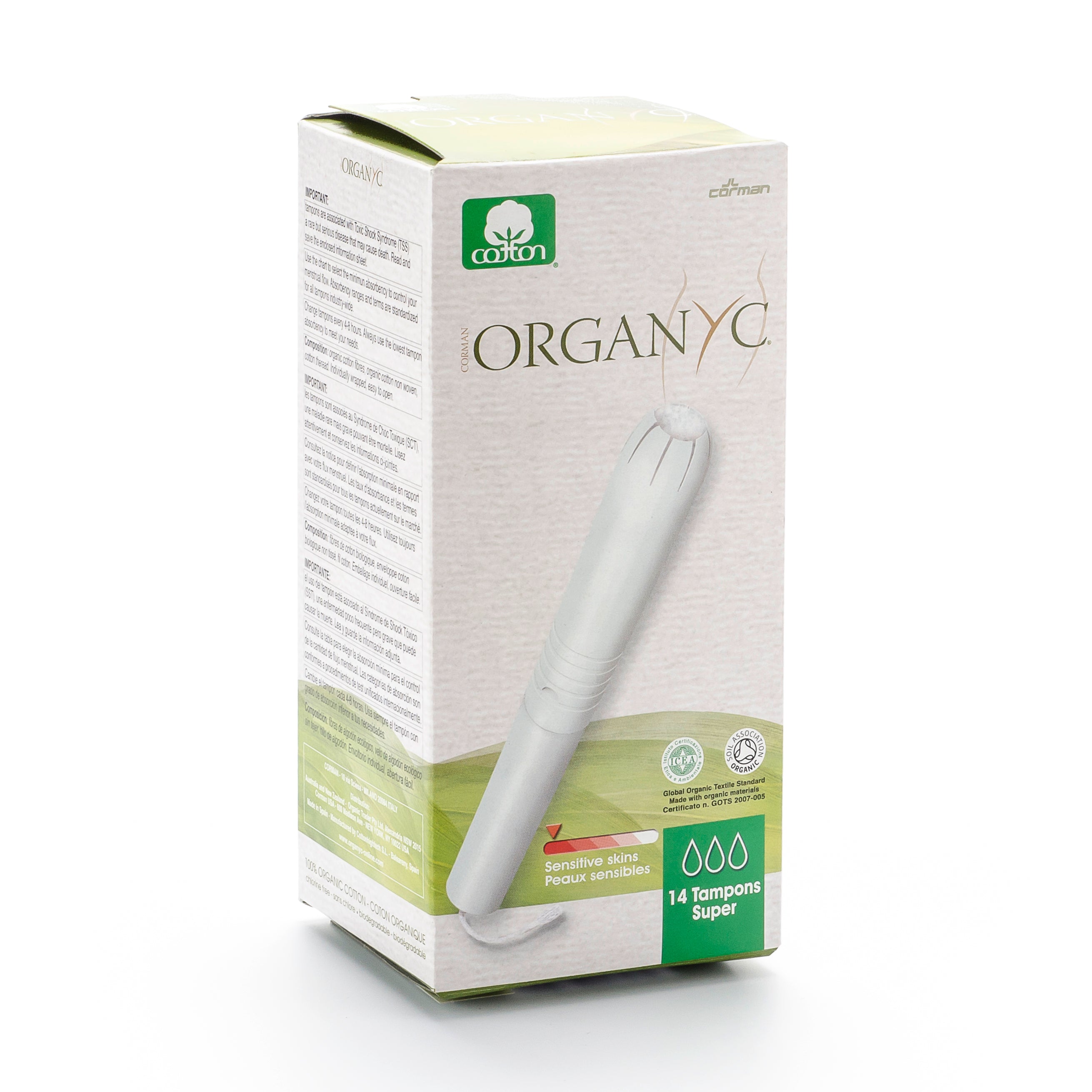 ORGANYC Tampons Super avec Applicateur 14 Pièces | Confort Absolu