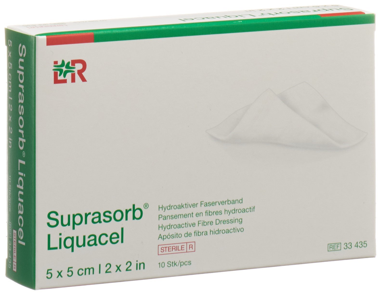 SUPRASORB Liquacel Pansement Hydrocellulaire 5 x 5 cm | Lot de 10