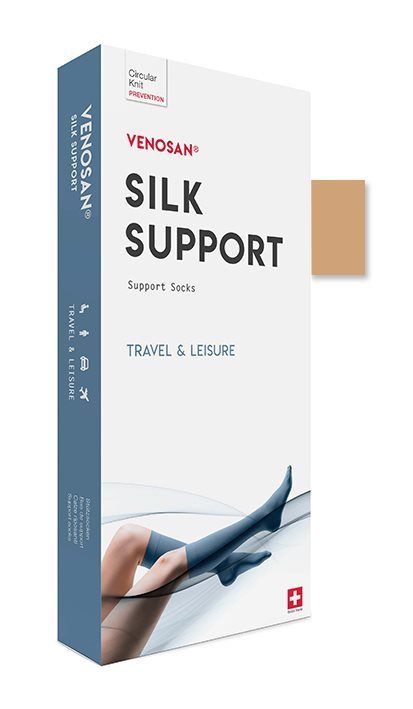 VENOSAN SILK a-d support socks M beige 1 paire