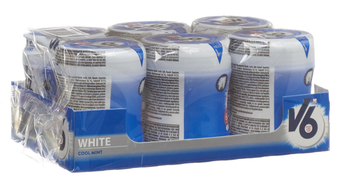 V6 White chewing gum Cool Mint 6 bte 60pce