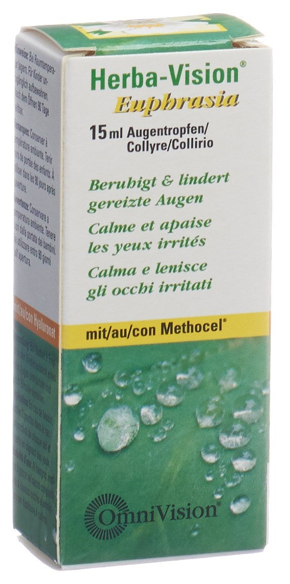 HERBA VISION Euphrasia Collyre Apaisant Yeux Irrités 15 ml