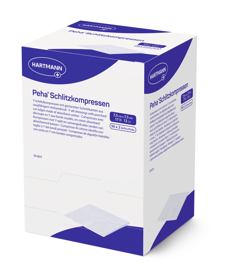 PEHA-HAFT Compresses Imprégnées 7.5 x 7.5 cm | 50 x 2 pièces