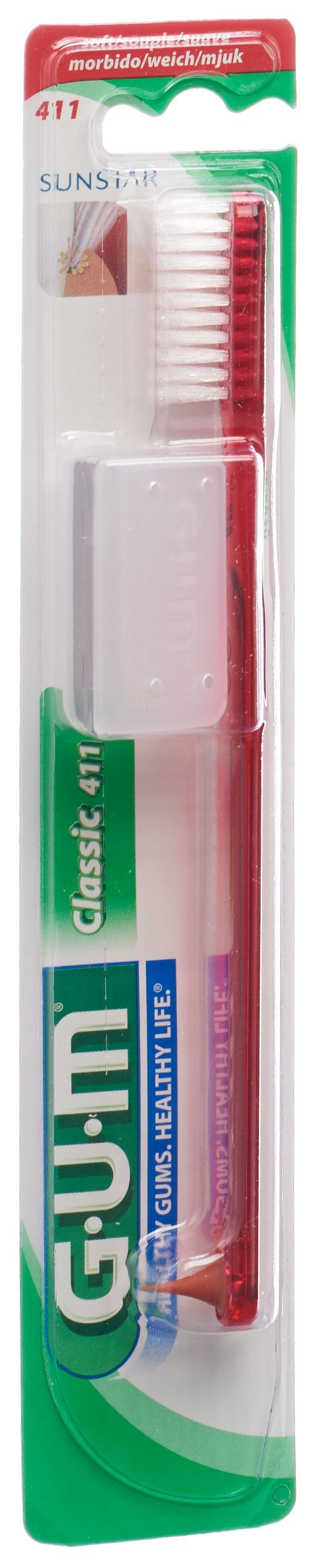 GUM Classic Brosse à Dents Full Soft 4 Rangs Douceur | 1 pièce